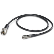 The Blackmagic Design DIN 1.0/2.3 to BNC Male Adaptor Cable (20cm) Din 1.0/2.3 connector to another device with a regular BNC cable.
