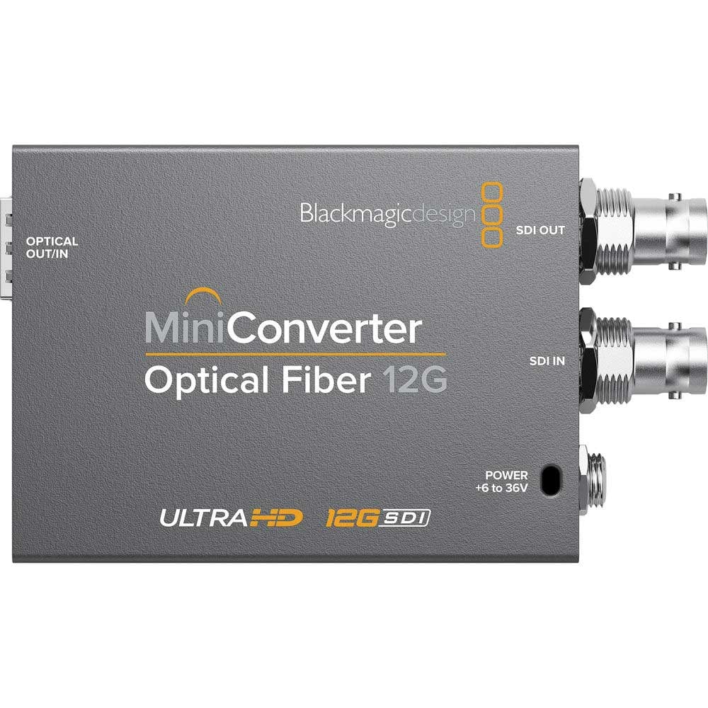 The Bidirectional Optical Fibre 12G Mini Converter is build to support your studio and live events with video signals up to DCI 4K25 and UHD 4K60.