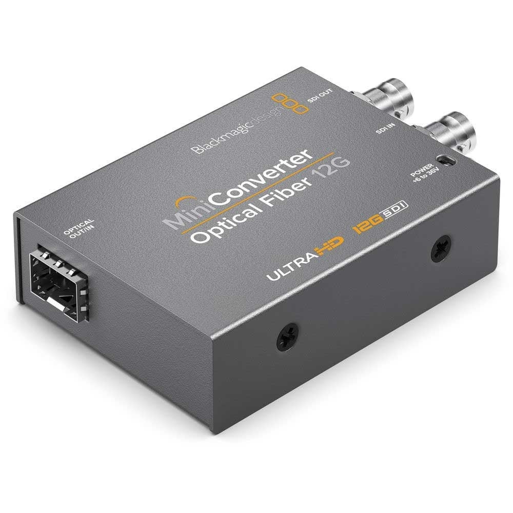 The Bidirectional Optical Fibre 12G Mini Converter is build to support your studio and live events with video signals up to DCI 4K25 and UHD 4K60.