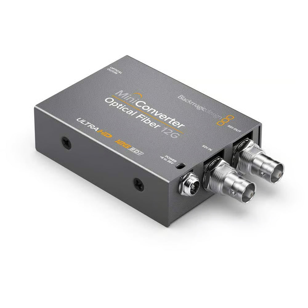 The Bidirectional Optical Fibre 12G Mini Converter is build to support your studio and live events with video signals up to DCI 4K25 and UHD 4K60.