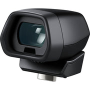 This optional viewfinder fits into the EVF slot on the Blackmagic Design Cinema Camera 6K Pro and it locks using an integrated M4 screw.