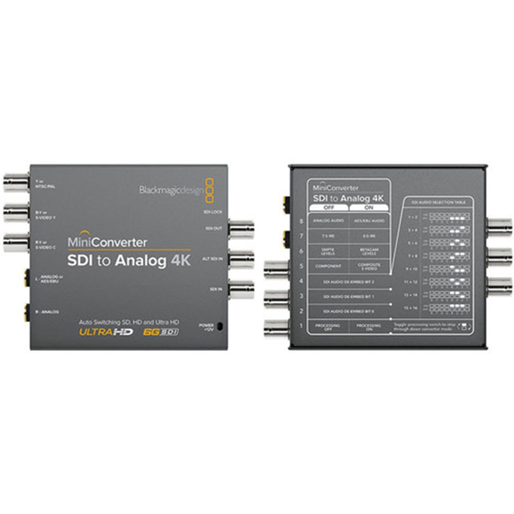 Backmagic MiniConverter SDI to Analog 4K on a white background