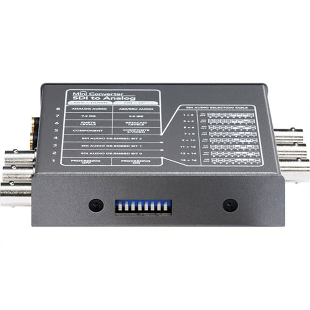 Blackmagic Broadcast Accessory that enables you to convert from SD and HD‑SDI to analogue component and de-embed audio for balanced analogue.