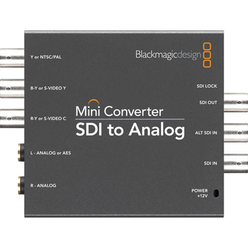Blackmagic Broadcast Accessory that enables you to convert from SD and HD‑SDI to analogue component and de-embed audio for balanced analogue.