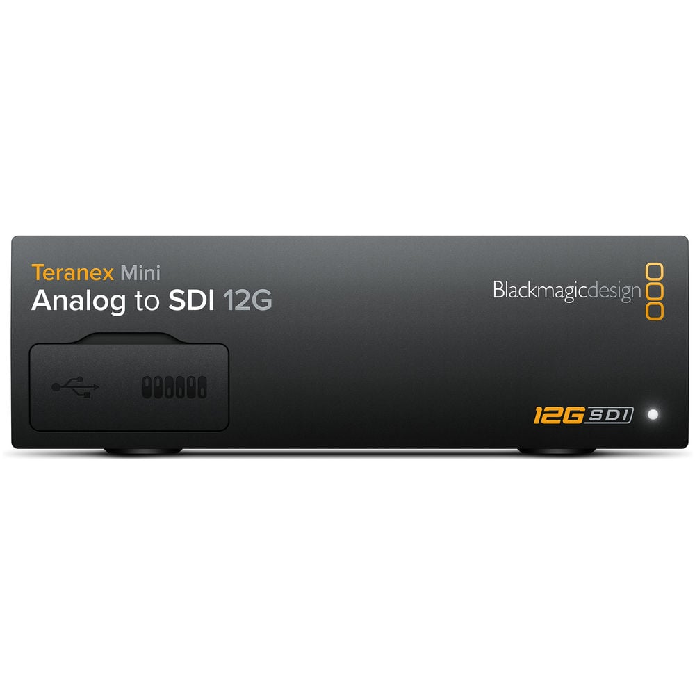 Convert from 12G-SDI to Analog with the Blackmagic SDI to Analog Mini Converter. Ideal for all broadcast and post-production.