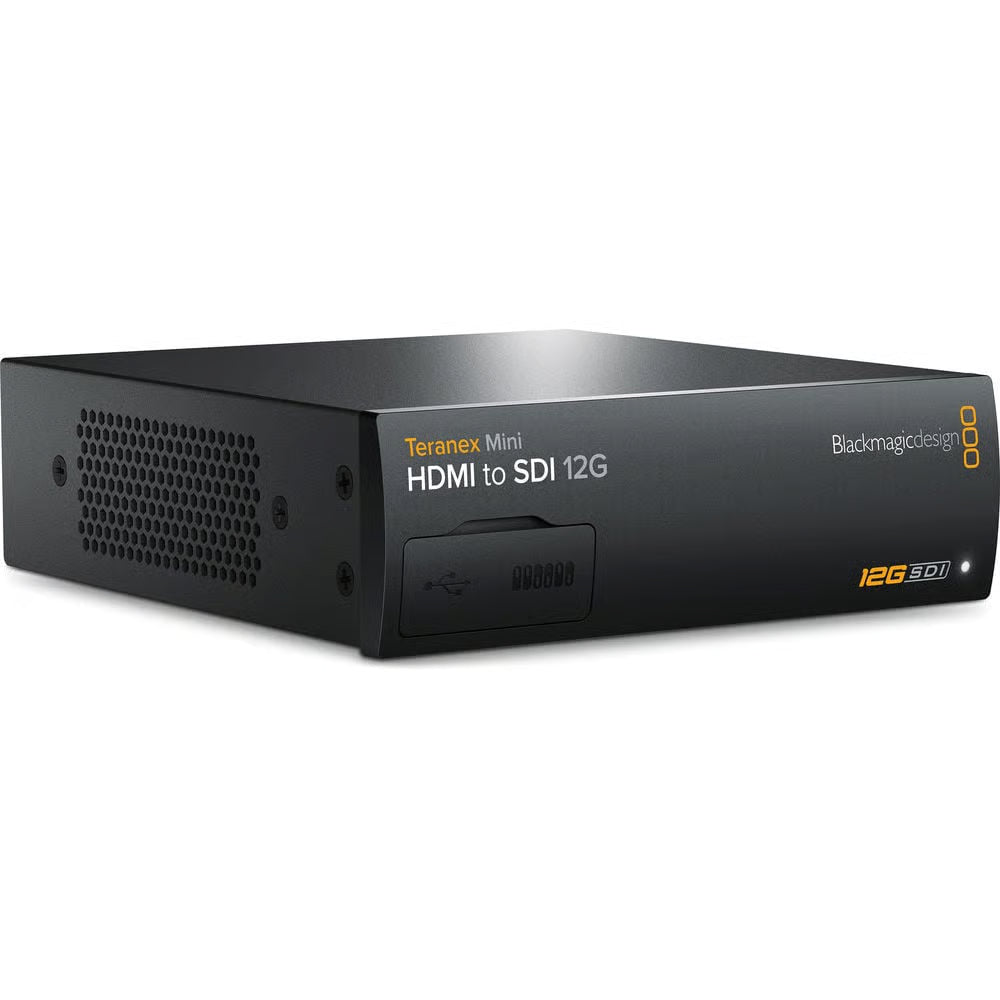 Convert from 12G-SDI to HDMI with the Blackmagic HDMI to SDI Converter which is ideal for broadcast and post-production.