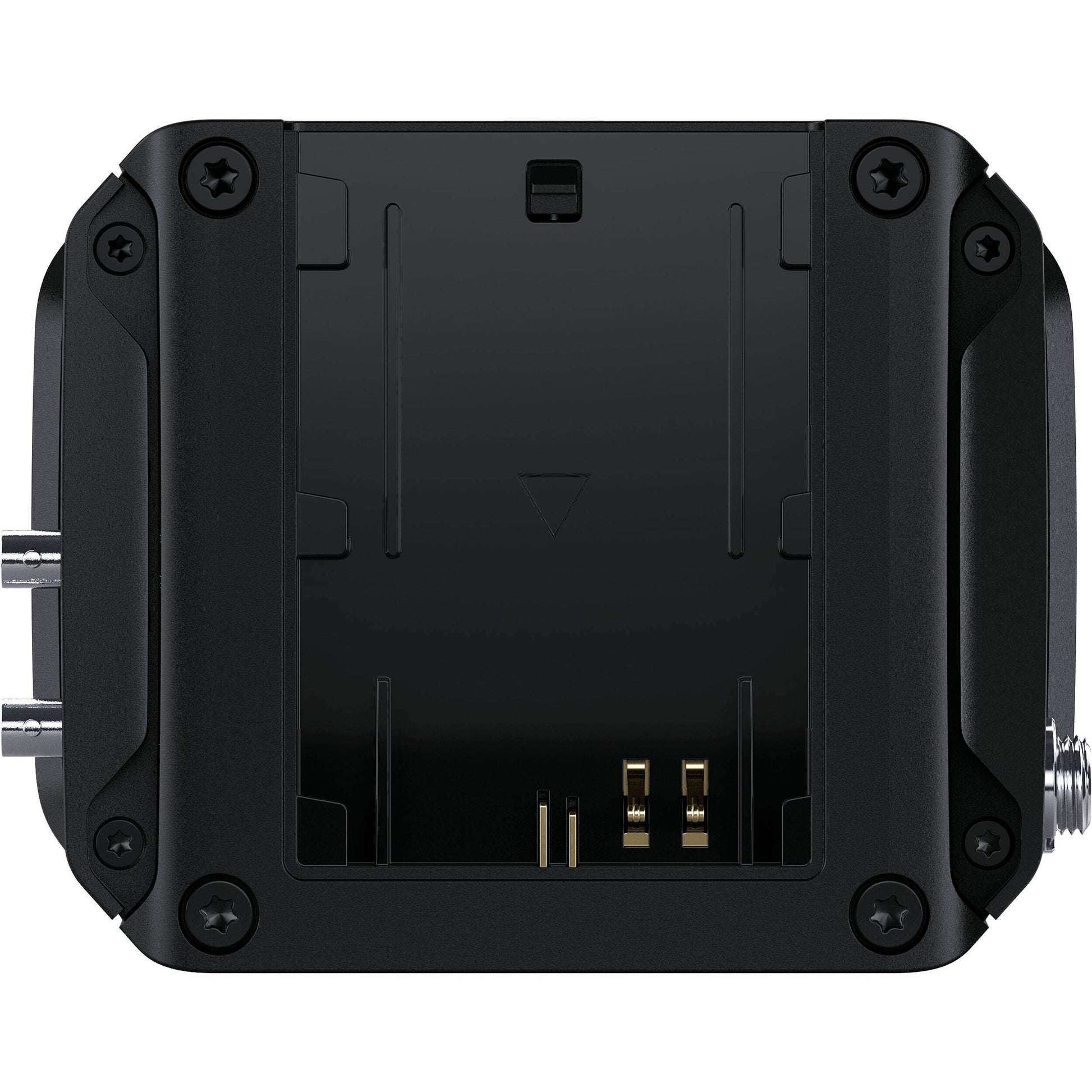 Blackmagic Design Micro Studio Camera 4K G2, a compact Ultra HD broadcast camera with Micro Four Thirds lens mount, 4K 3840x2160p60 sensor with 13 stops dynamic range, 12G-SDI and HDMI output, built-in color corrector, USB-C expansion, Canon LP-E6 battery slot, and remote control via SDI, HDMI, or USB.
