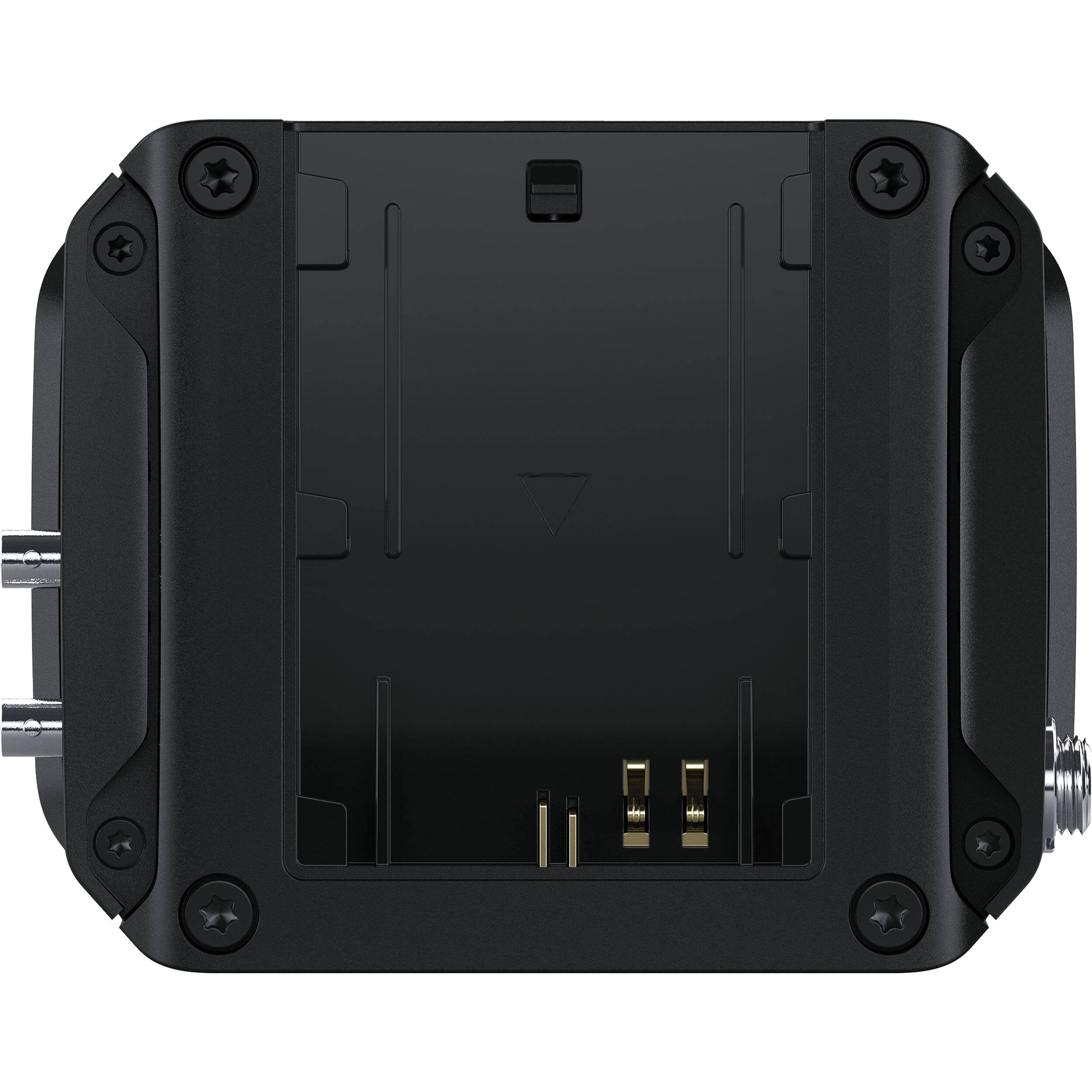 Blackmagic Design Micro Studio Camera 4K G2, a compact Ultra HD broadcast camera with Micro Four Thirds lens mount, 4K 3840x2160p60 sensor with 13 stops dynamic range, 12G-SDI and HDMI output, built-in color corrector, USB-C expansion, Canon LP-E6 battery slot, and remote control via SDI, HDMI, or USB.