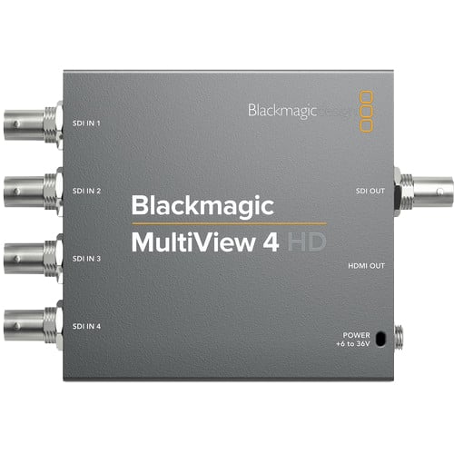 Blackmagic MultiView 4 HD device on a white background
