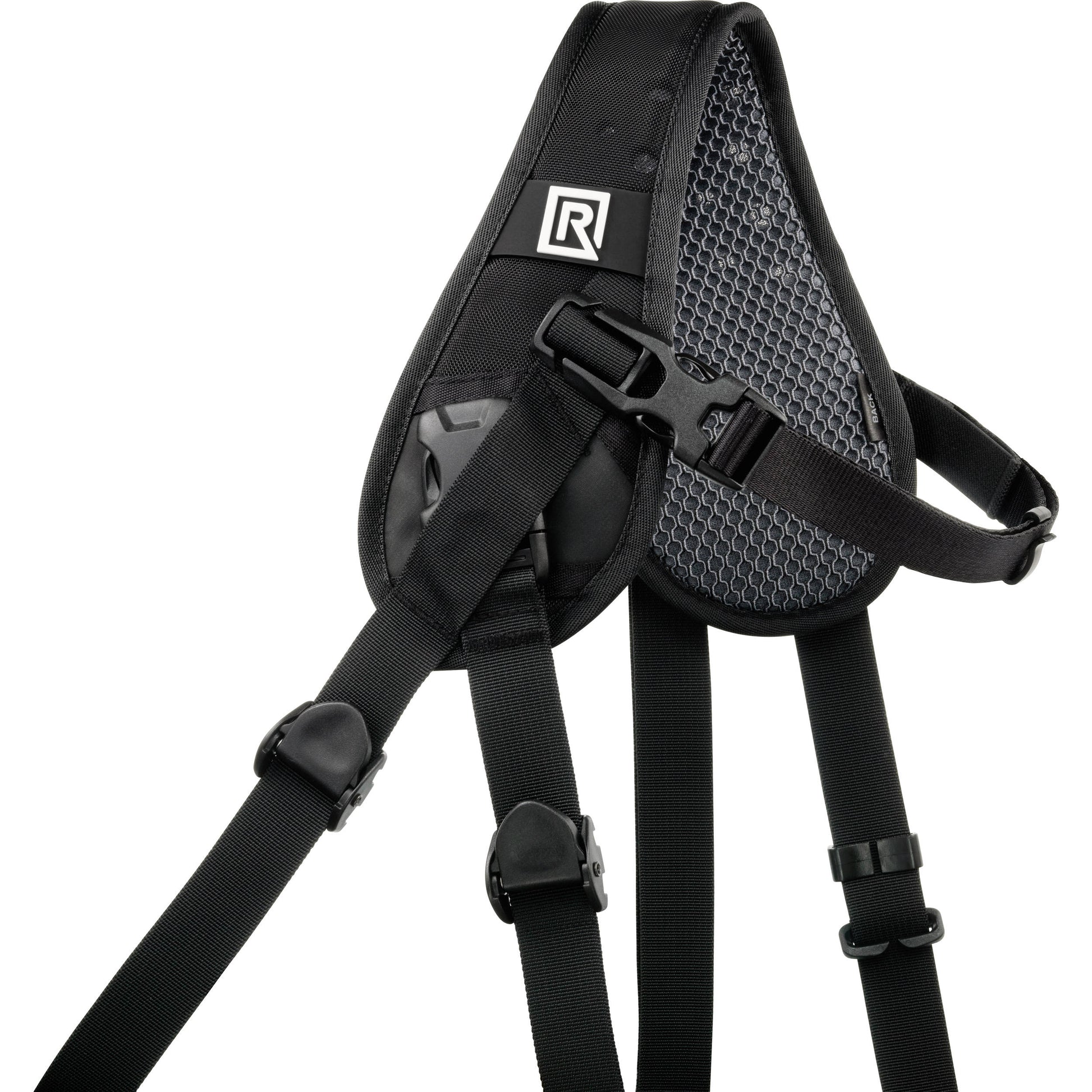 BlackRapid Curve Breathe Camera Strap – ergonomic camera strap with breathable padding and quick-adjust design for comfortable, secure carrying on the shoulder.