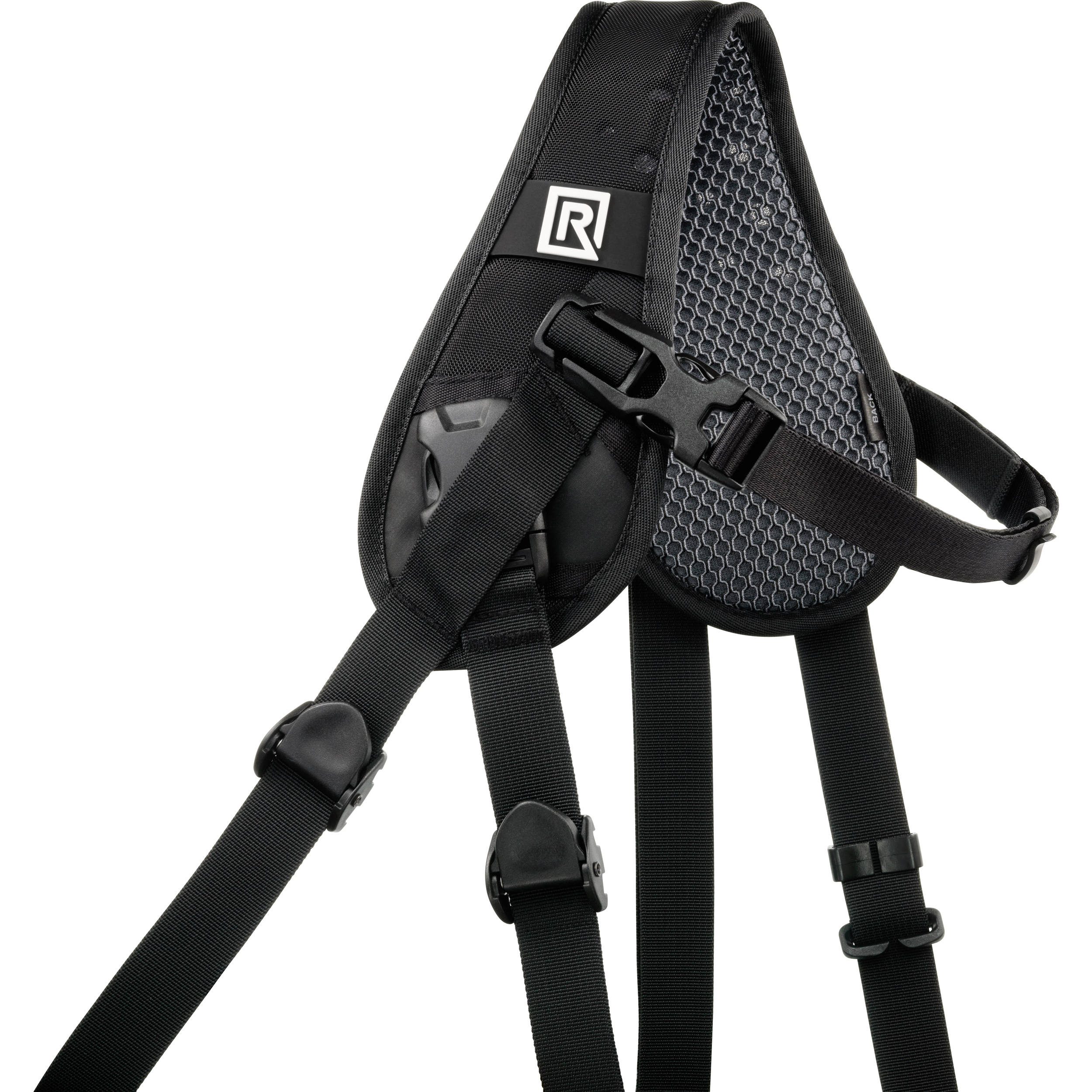 BlackRapid Curve Breathe Camera Strap – ergonomic camera strap with breathable padding and quick-adjust design for comfortable, secure carrying on the shoulder.
