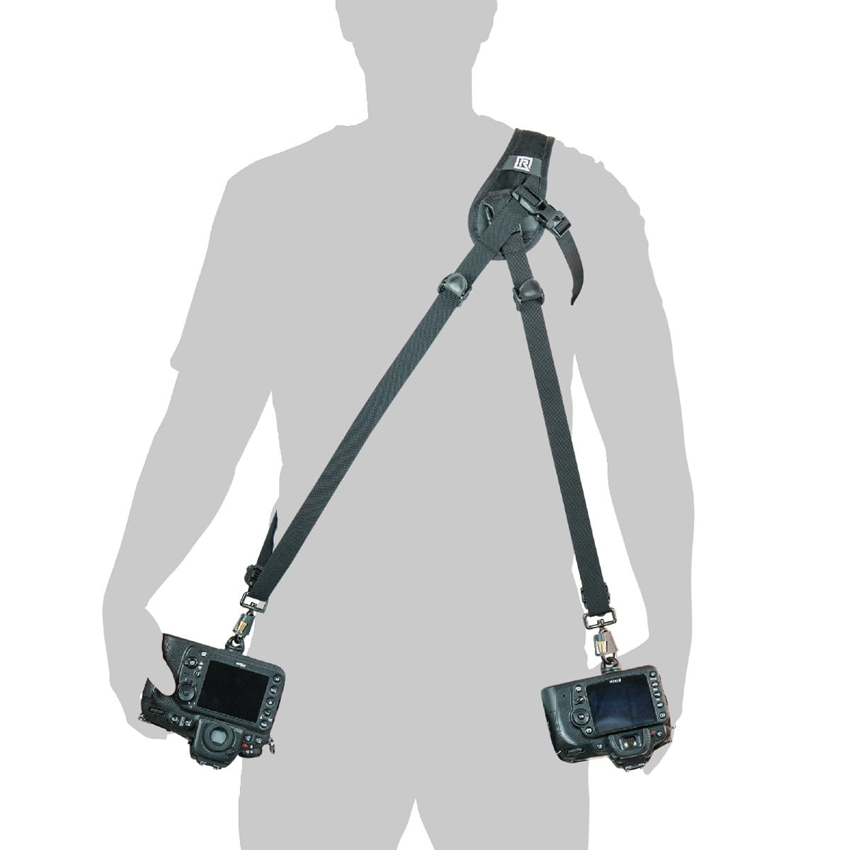 BlackRapid Curve Breathe Camera Strap – ergonomic camera strap with breathable padding and quick-adjust design for comfortable, secure carrying on the shoulder.