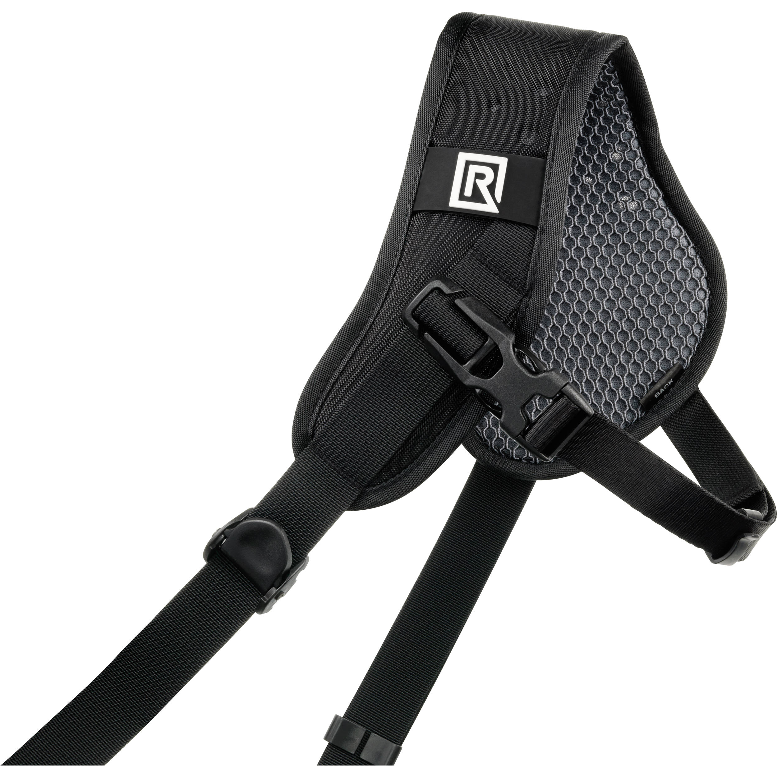 BlackRapid Sport Breathe Camera Strap – lightweight, ergonomic strap with breathable padding designed for comfortable all-day camera carrying during active shoots.