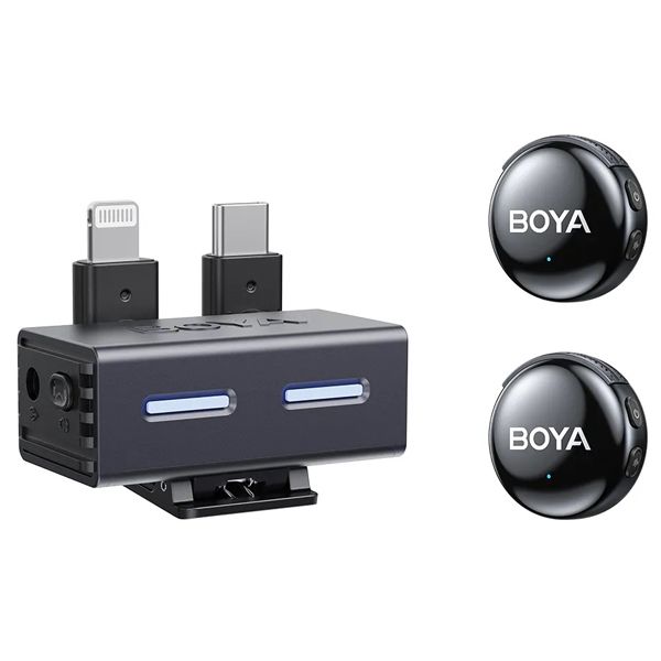 Boyalink 3 wireless microphone with AI noise cancellation and long battery life.
