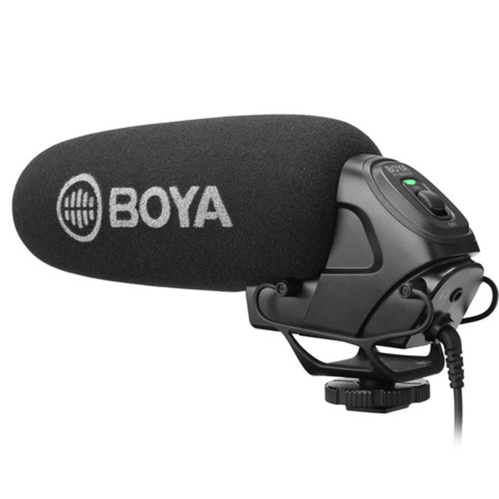 The BOYA BY-BM3030 On-Camera Supercardioid Shotgun Microphone provides quality sound that can be mounted on a camera or boom pole.