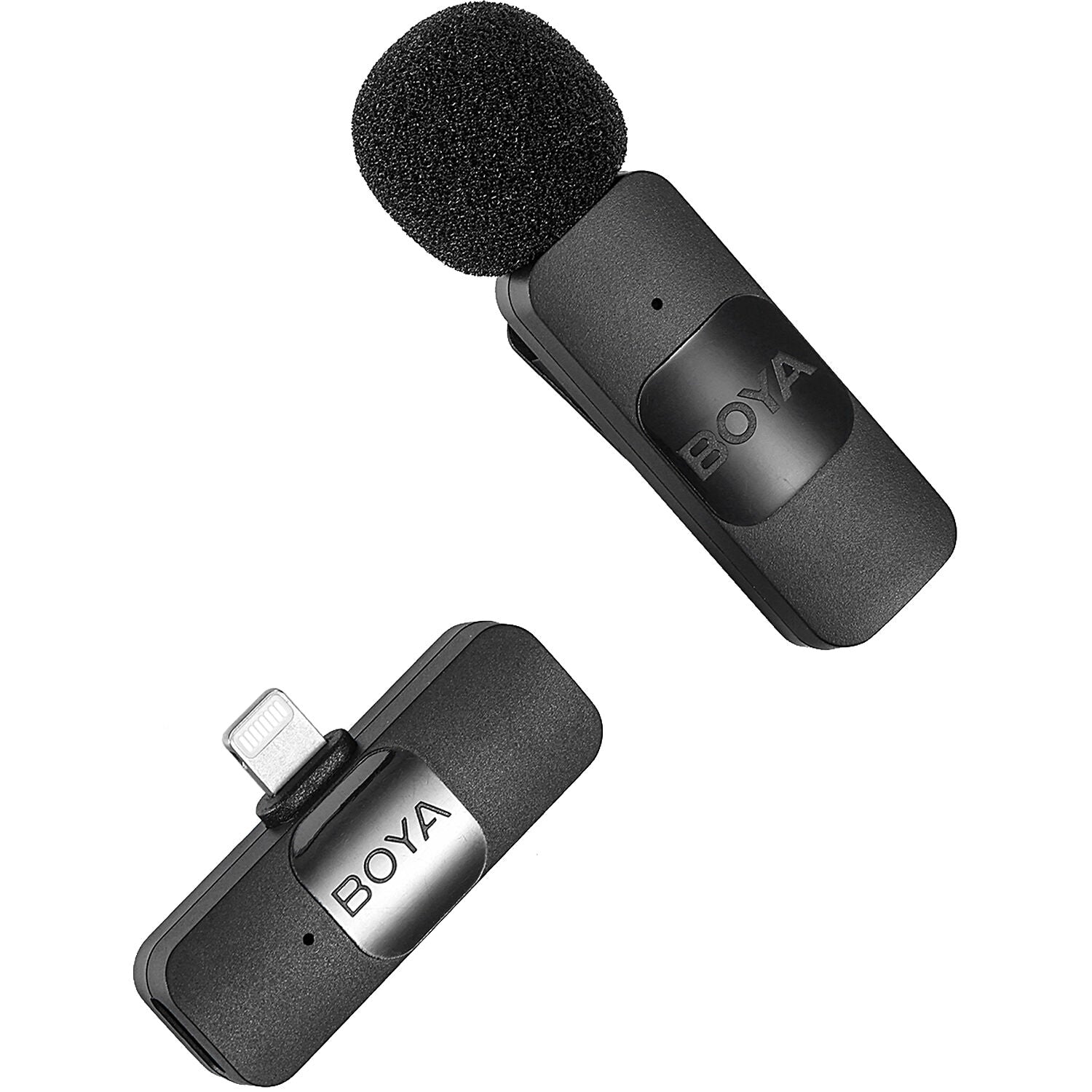 Boya BY-V1 Wireless Microphone – ultra-compact single-channel mic system with Lightning connector for iPhone, ideal for solo content creators.