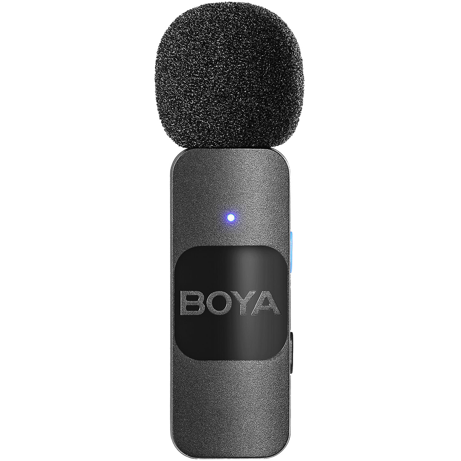 Boya BY-V2 Wireless Microphone - ultra-compact dual-channel mic system with Lightning connector for iPhones, ideal for mobile content creation.