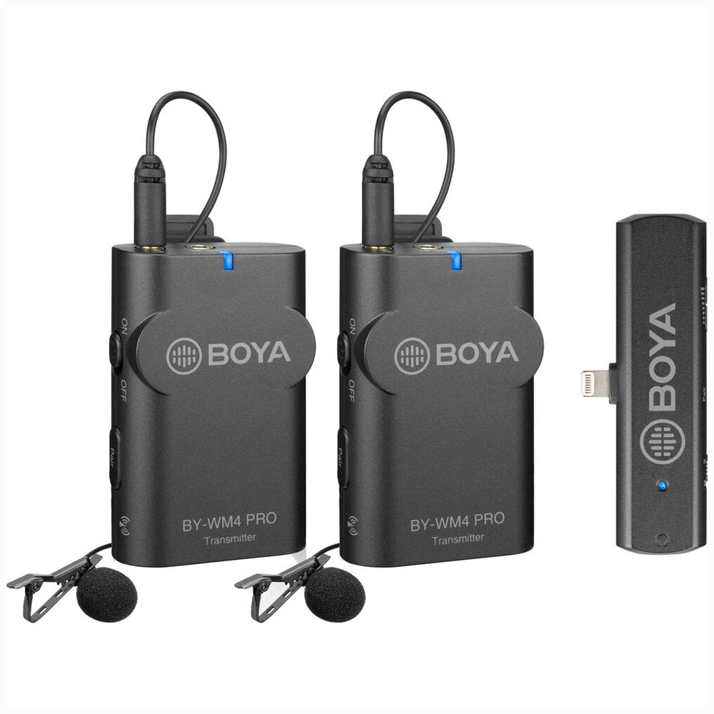 The Boya BY-WM4 Pro-K4 Wireless Microphone System for iOS is specially designed for videographers on a limited budget or any video hobbyists.