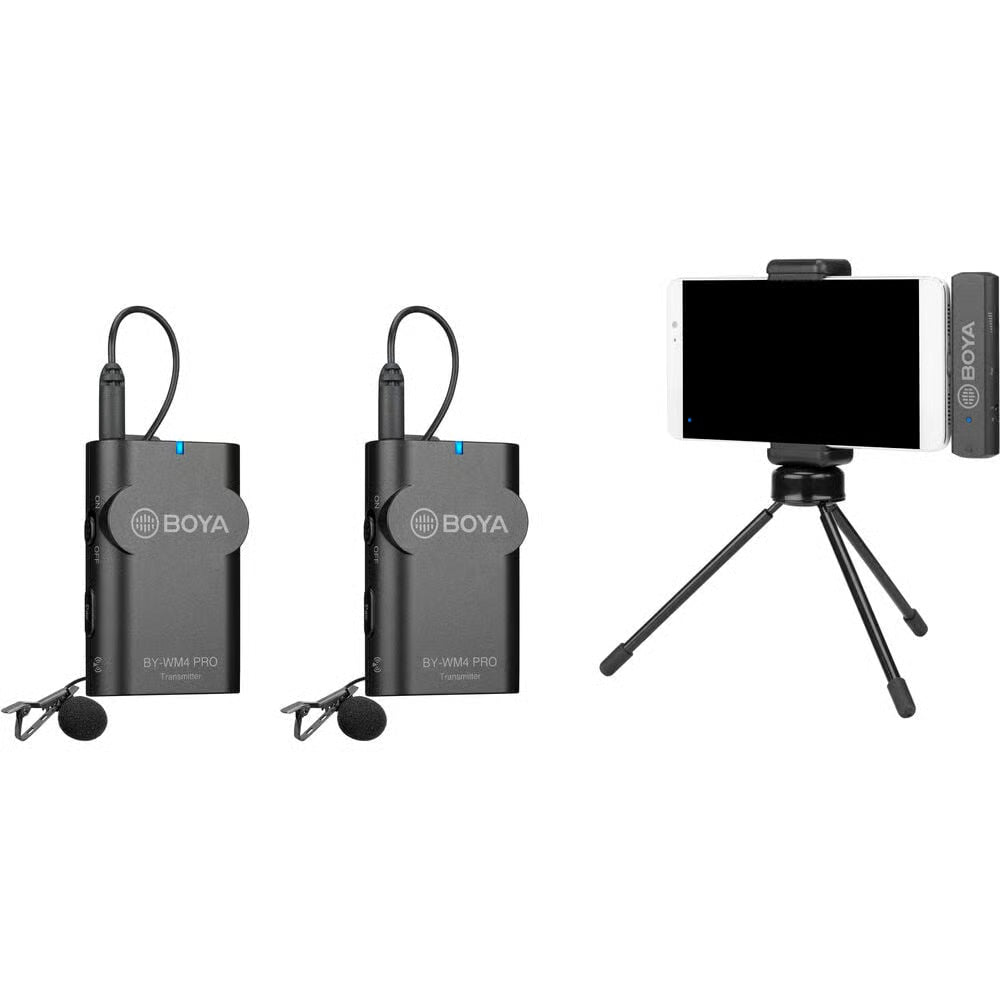 The Boya BY-WM4 Pro-K4 Wireless Microphone System for iOS is specially designed for videographers on a limited budget or any video hobbyists.