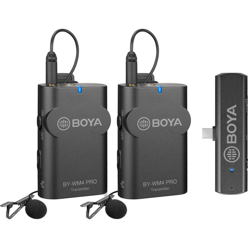 The Boya BY-WM4 Pro-K6 Wireless Microphone System for Android meet the various demands for live streaming, vlogging, podcast, interviews and more.
