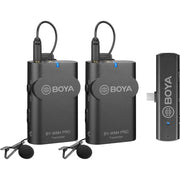 The Boya BY-WM4 Pro-K6 Wireless Microphone System for Android meet the various demands for live streaming, vlogging, podcast, interviews and more.