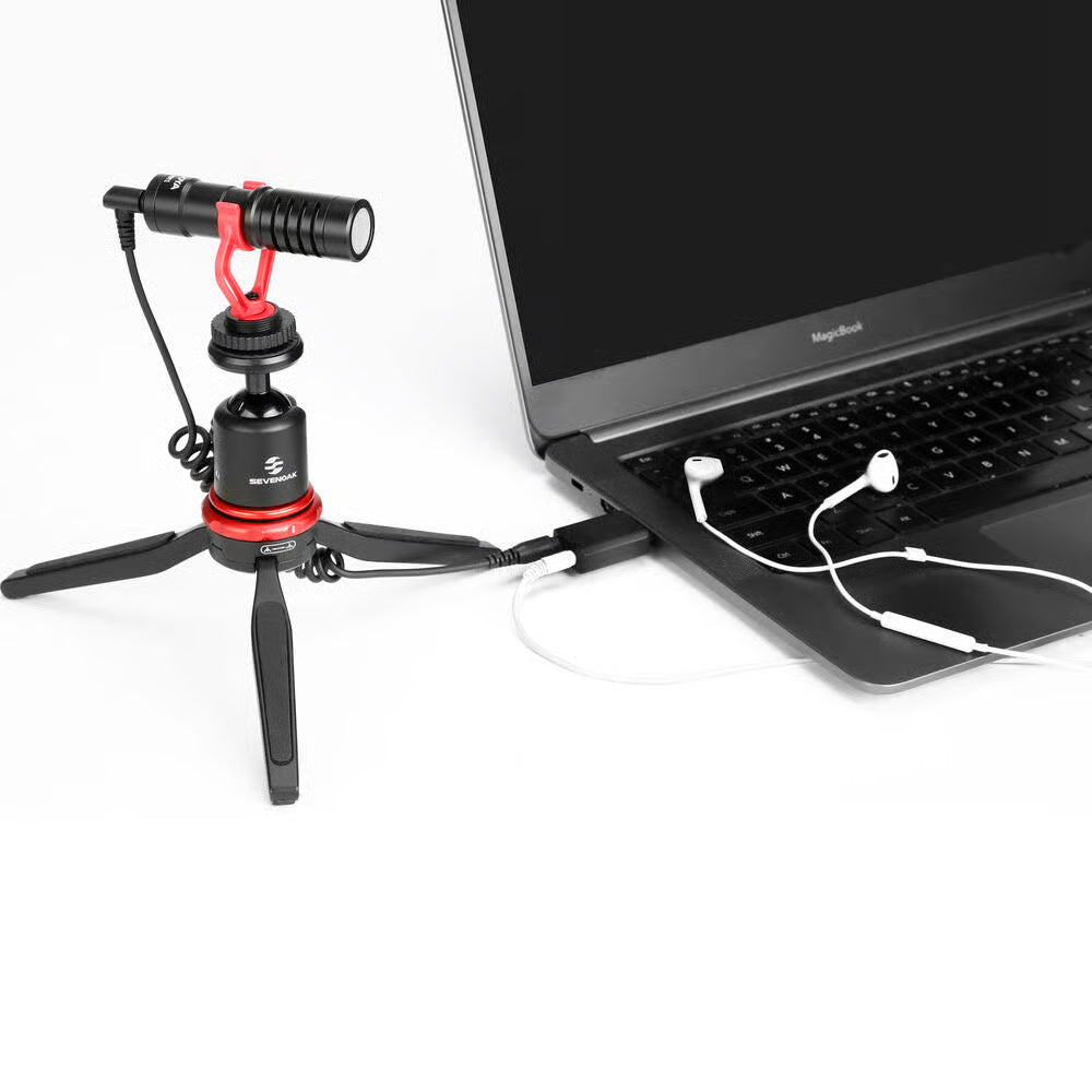 Buy the Boya 3.5mm Microphone to USB 2.0 Adaptor to listen and record on your computer. Headphone jack included.