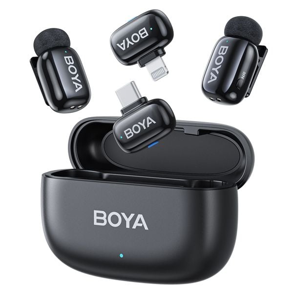 Boya Mini-12 Ultra-Mini Wireless Microphone (USB-C and Lightning)