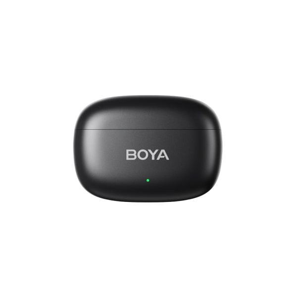 Boya Mini-15 Ultra-Mini Wireless Microphone System (iOS Lightning) with 2 ultra-compact 5g transmitters, 1 Lightning receiver, 3-level noise cancellation, 3 voice changer modes, 48kHz/16-bit audio, up to 100m range, 6-hour battery life (30 hours with charging case).
