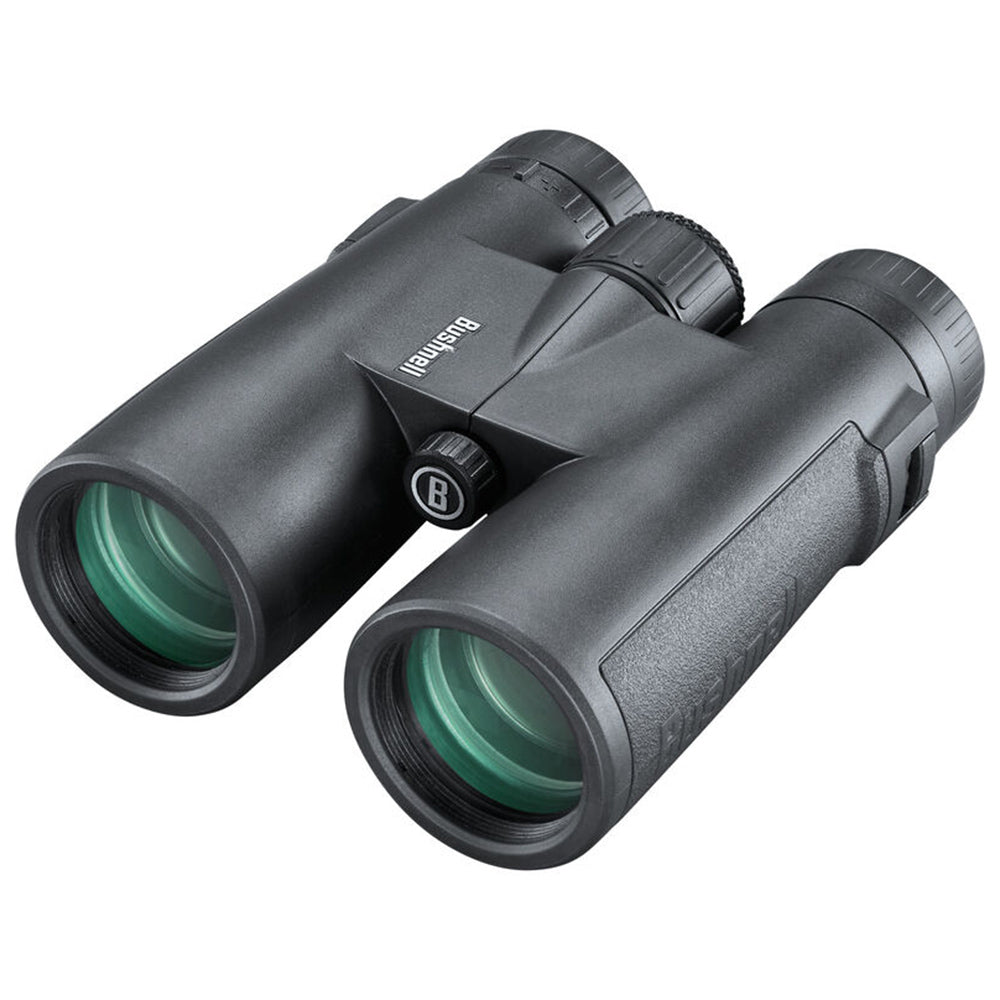 Bushnell 10x42 black binoculars with multi-coated lenses, and centre focus wheel.