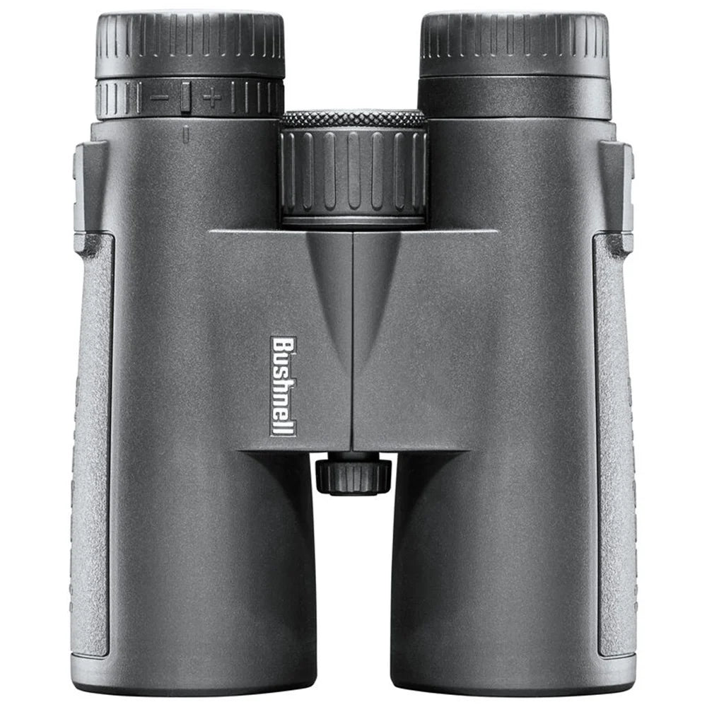 Bushnell 10x42 black binoculars with multi-coated lenses, and centre focus wheel.
