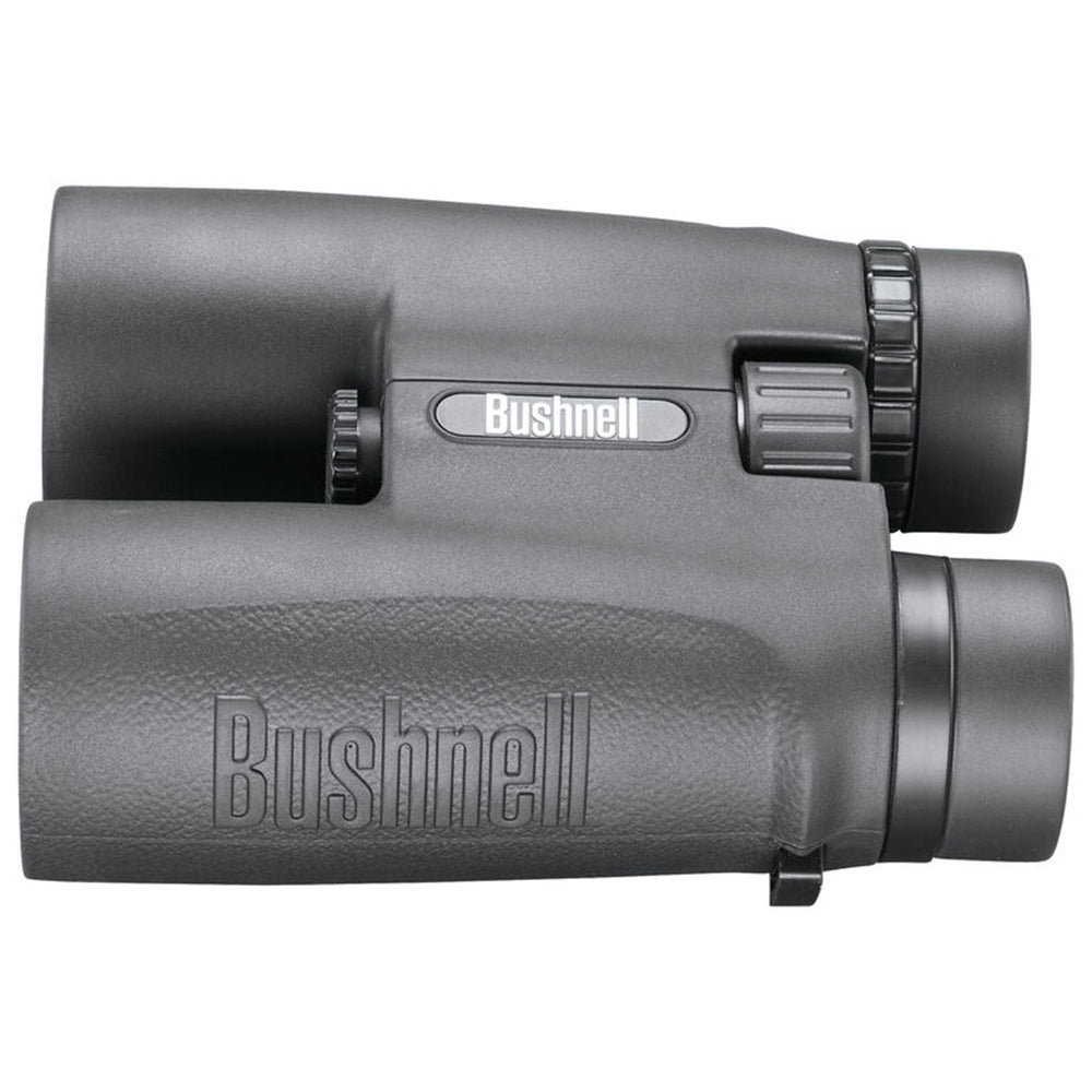 Bushnell 10x42 black binoculars with multi-coated lenses, and centre focus wheel.