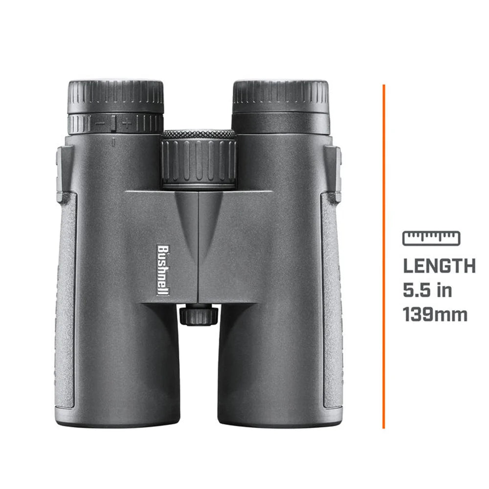 Bushnell 10x42 black binoculars with multi-coated lenses, and centre focus wheel.