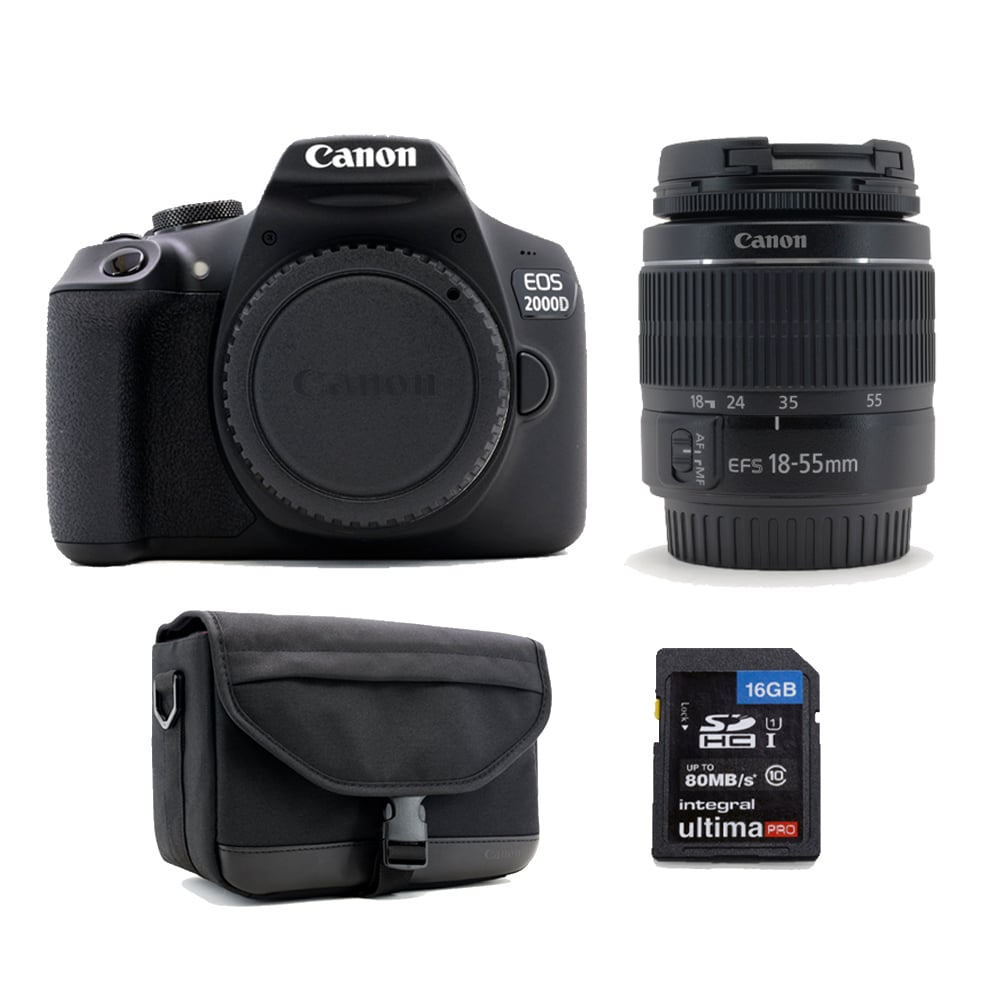 The Canon 2000D Essential Travel Kit is a great starter kit for spirited photographers exploring the wonders of DSLR.