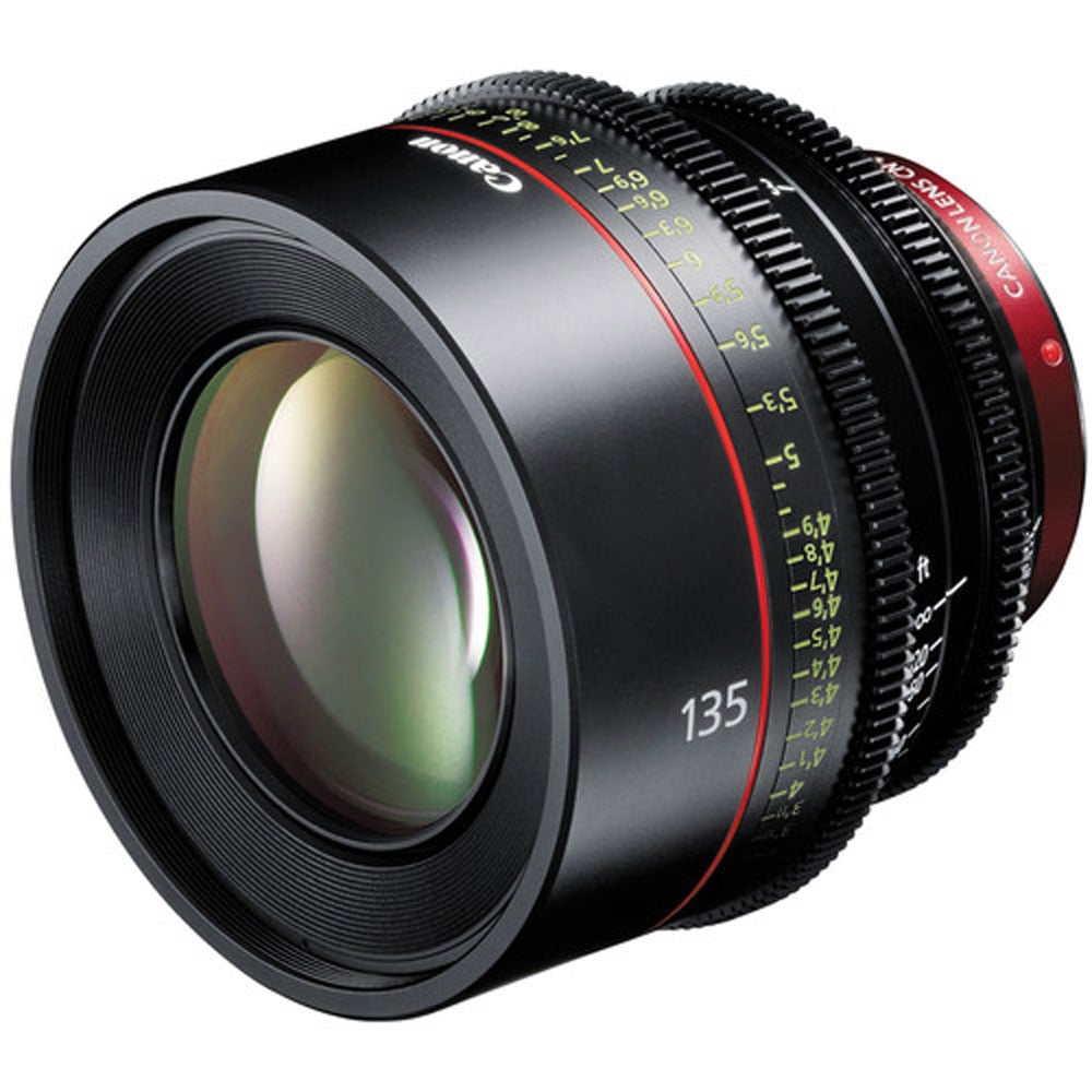 Canon CN-E 135mm T2.2 L F Cine Lens (EF Mount) – telephoto cine prime with fast aperture and cinematic image quality.