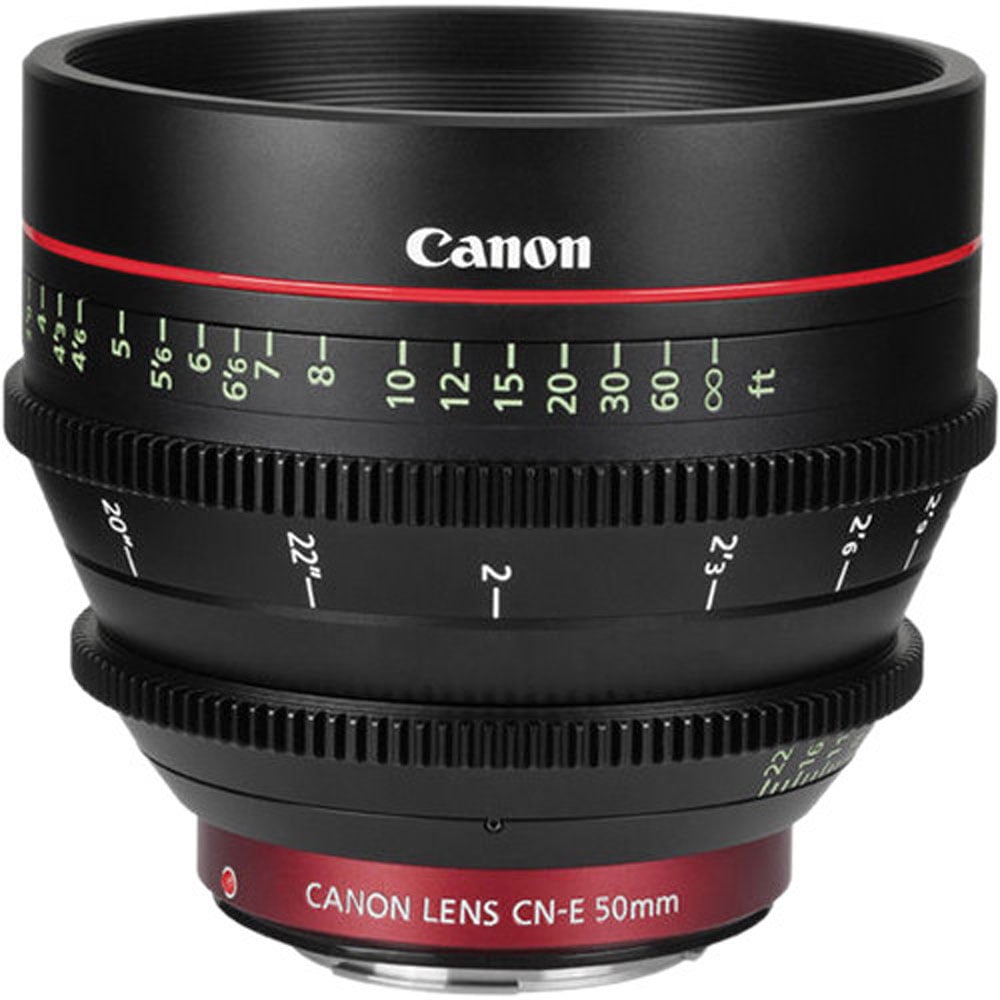Canon CN-E 50mm T1.3 L F Cine Lens (EF Mount) – professional standard cine prime with ultra-fast aperture and high-quality optics.