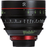 Canon CN-E 50mm T1.3 L F Cine Lens (EF Mount) – professional standard cine prime with ultra-fast aperture and high-quality optics.