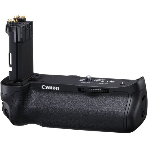 Canon camera battery grip on a white background
