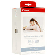 Canon KP-108IN Colour Ink/Paper Set for SELPHY printers with 108 sheets and ink cassette for vivid photo prints.