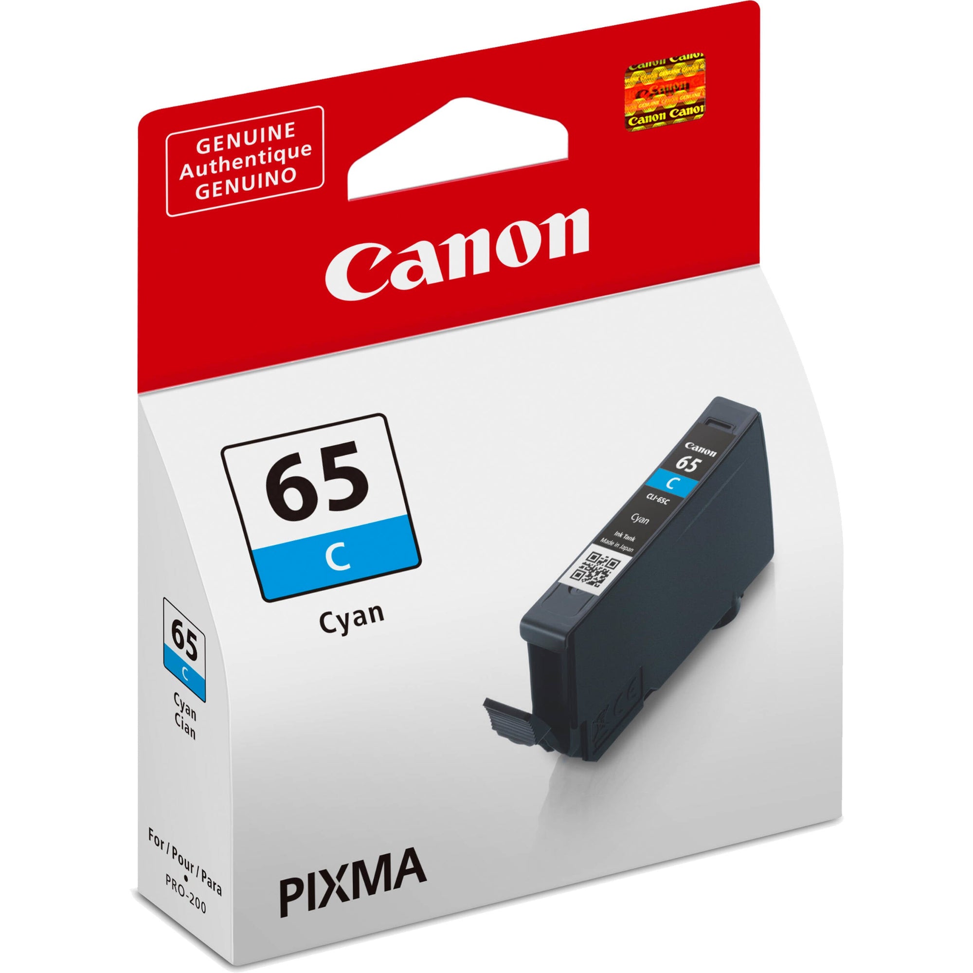 The Canon CLI-65 Cyan Ink Tank is a specially formulated ink tank for the PIXMA PRO-200 Wireless Professional Inkjet Photo Printer. 
