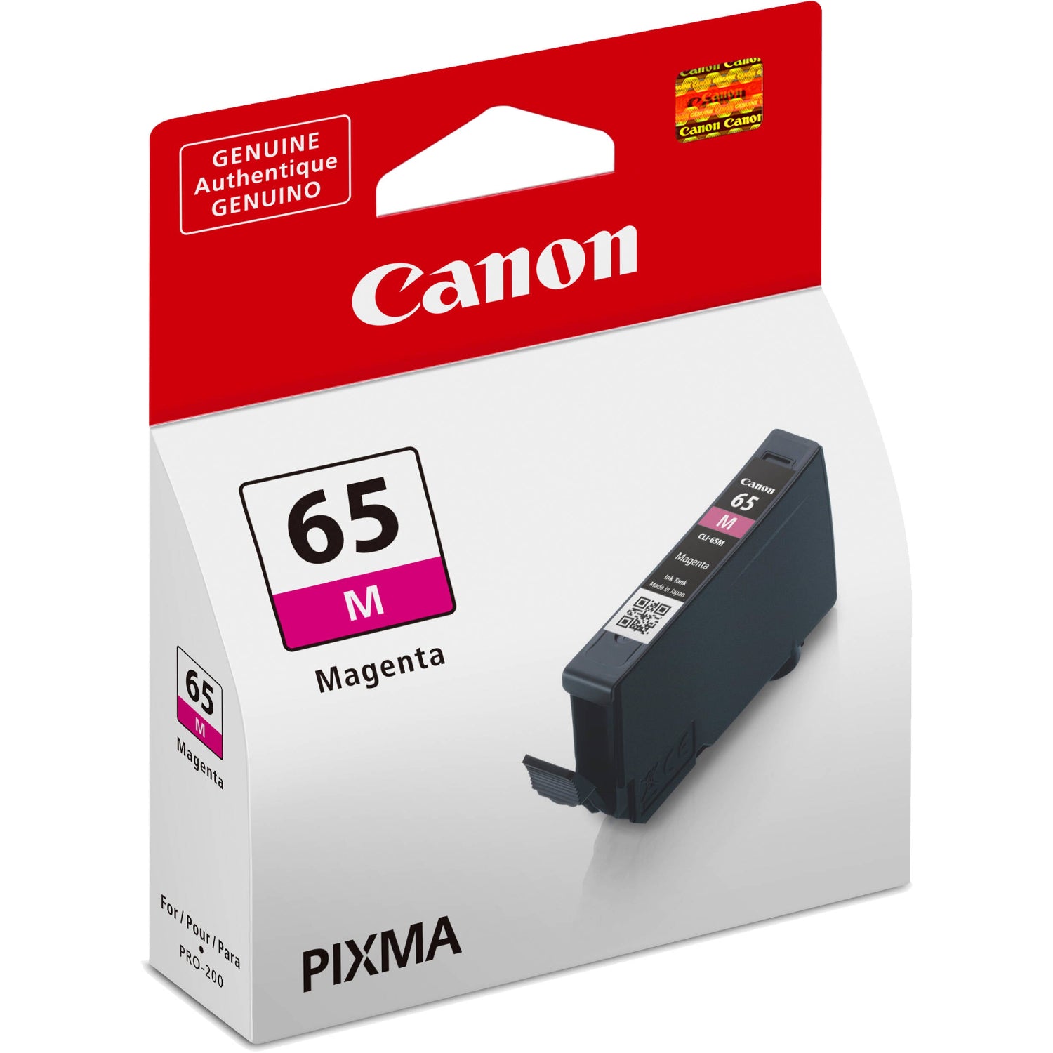 The Canon CLI-65 Magenta Ink Tank is a specially formulated ink tank for the PIXMA PRO-200 Wireless Professional Inkjet Photo Printer. 
