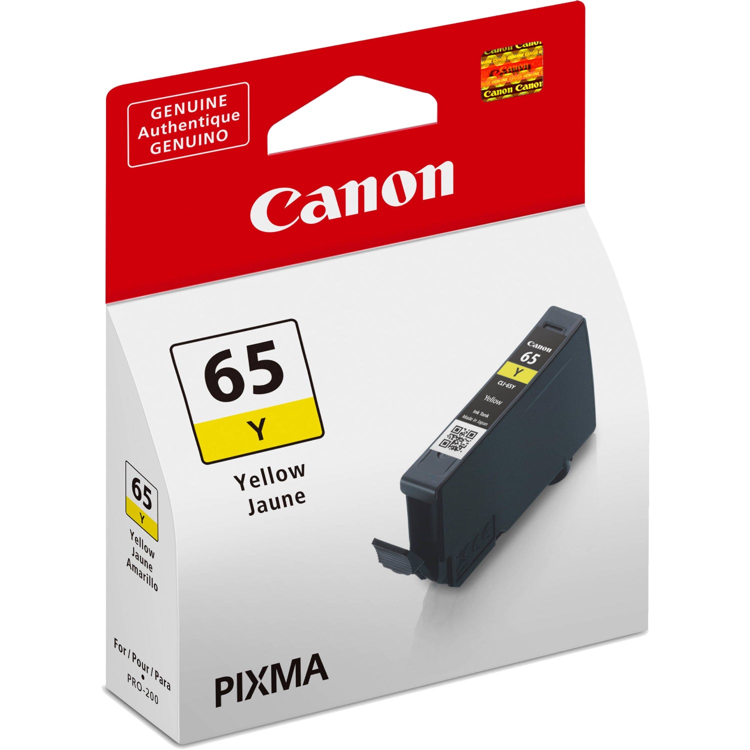 The Canon CLI-65 Yellow Ink Tank is a specially formulated ink tank for the PIXMA PRO-200 Wireless Professional Inkjet Photo Printer. 