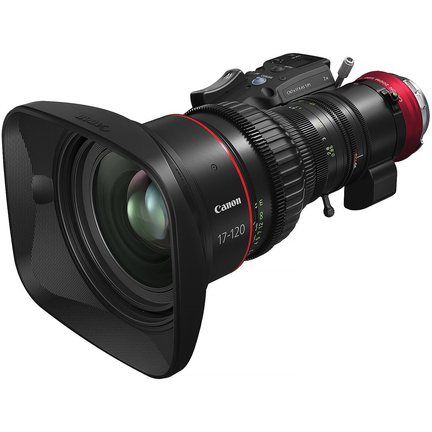 Canon CN7X17 PL 17-120mm lens for broadcast, cinema, and virtual production