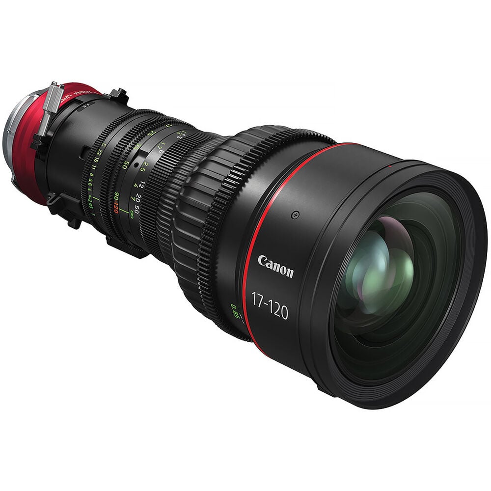 Canon CN7X17 PL 17-120mm lens for broadcast, cinema, and virtual production