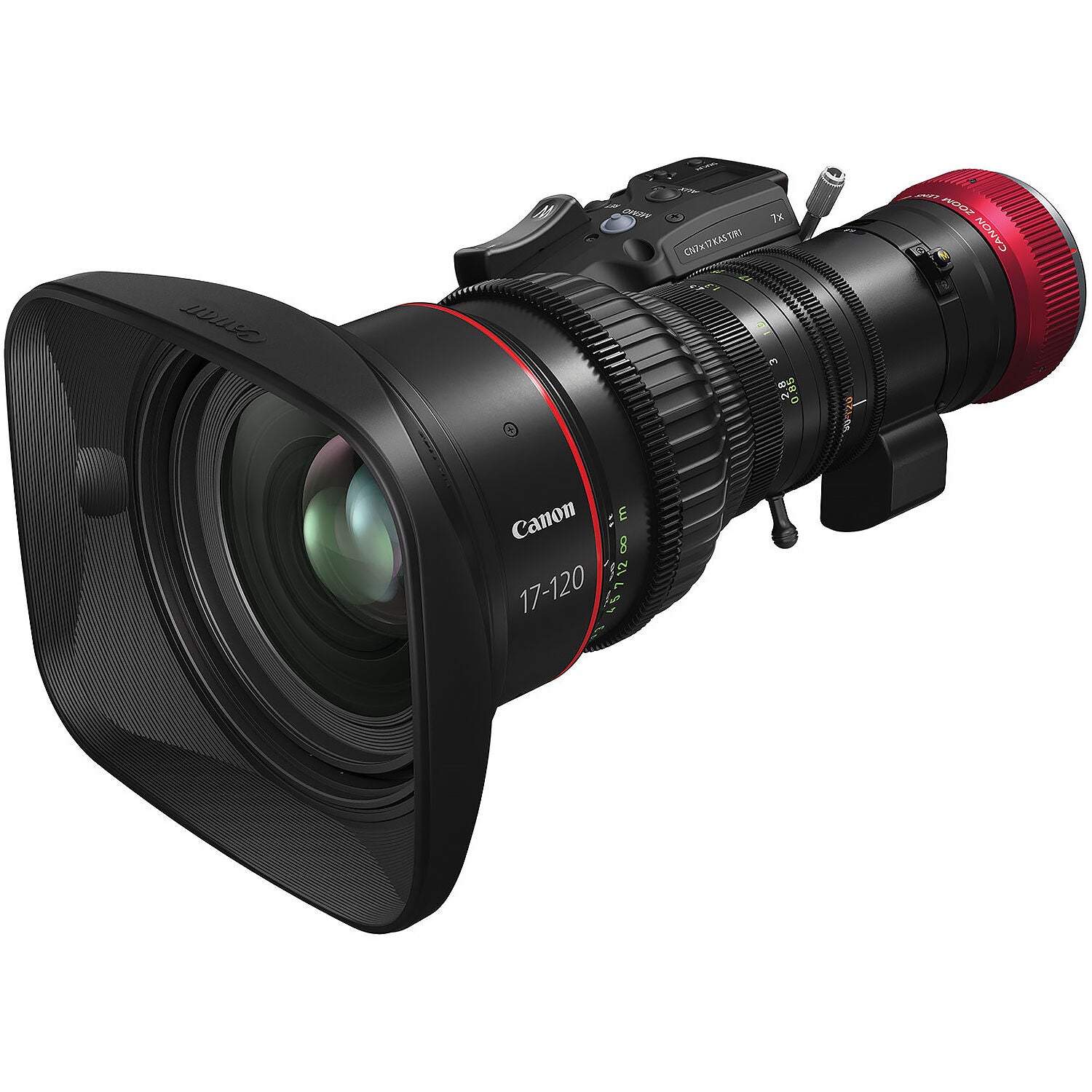 Canon CN7X17 RF 17-120mm lens for broadcast, cinema, and virtual production