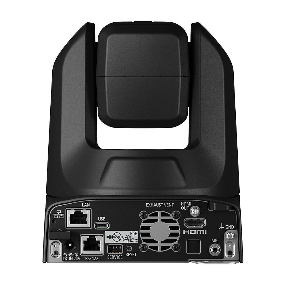 Canon CR-N100 PTZ Camera (Black) features a 1/2.3" 8.29MP CMOS sensor with DIGIC DV6 processor, UHD 4K30 and Full HD 1080p60 capture, Hybrid AF, 20x optical zoom with image stabilisation, and intelligent auto tracking with face detection. It offers smooth pan/tilt performance, HDMI/IP/USB-C outputs, built-in IP streaming protocols including NDI|HX2 and SRT, and compatibility with remote control apps. Ideal for corporate, education, live events, broadcast, and content creation. 