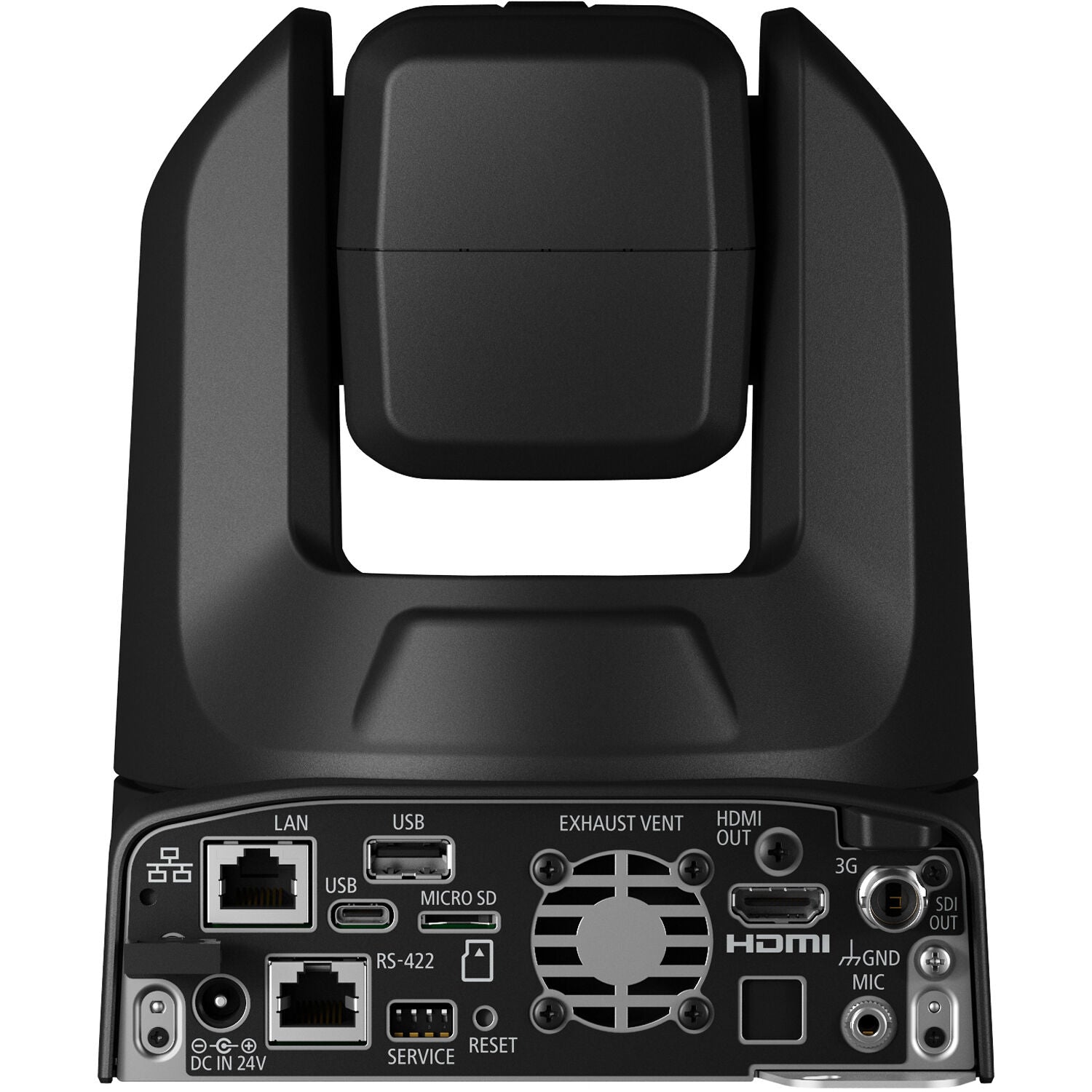Canon CR-N300 4K NDI PTZ Camera (Satin Black) with 1/2.3" 8.29MP CMOS sensor, DIGIC DV6 processor, UHD 4K30 / 1080p60 video, 20x optical zoom lens with optical image stabilisation, Hybrid AF, smooth pan/tilt performance with speeds 0.2°-300°/s (pan) and 0.2°-170°/s (tilt). It supports HDMI, 3G-SDI, USB-C, IP, RS-422, IR, Wi-Fi control, native NDI|HX, RTMP streaming, and Canon XC protocol. Offers four scene modes, multiple video outputs, webcam support, and is ideal for professional broadcast, education, cor