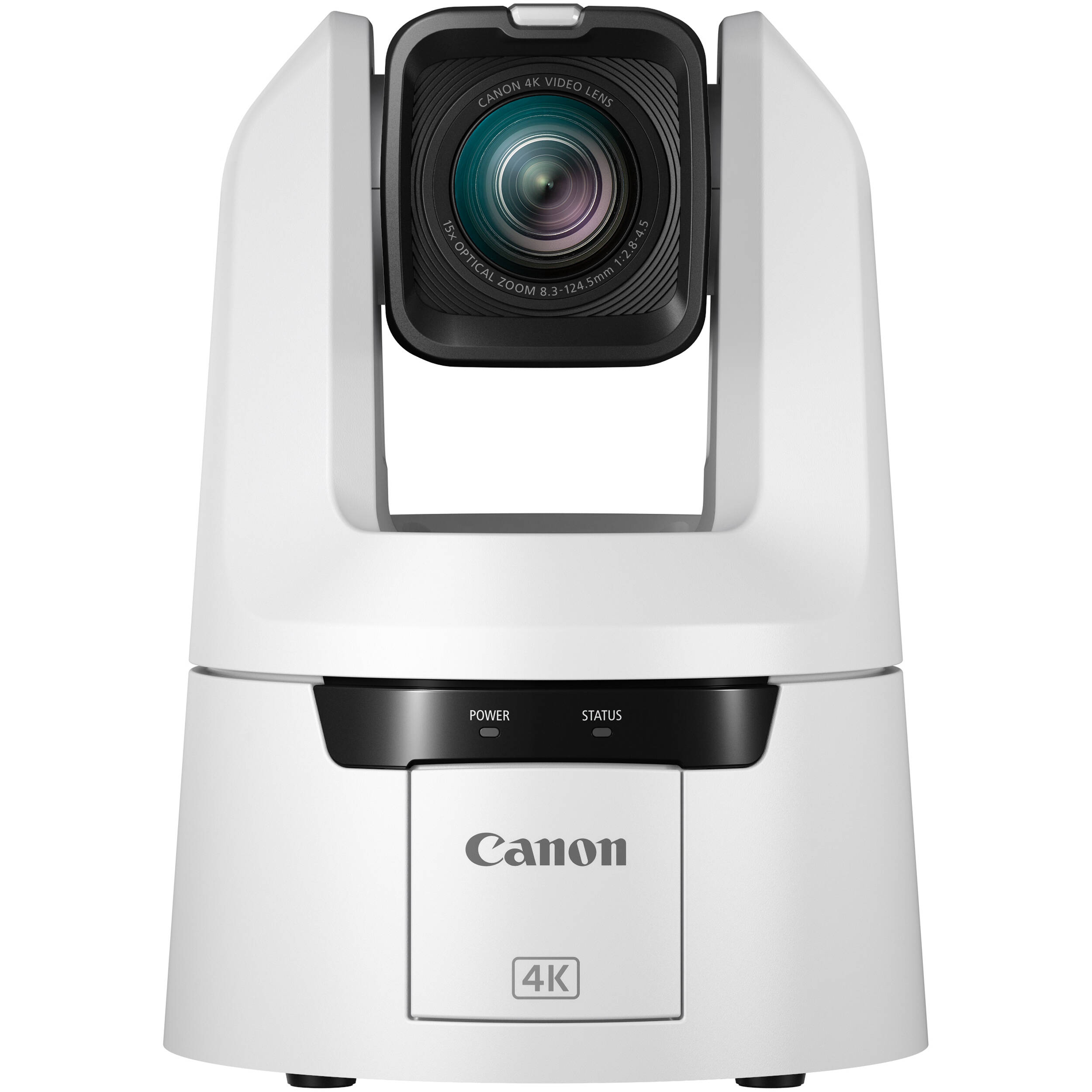 Canon CR-N500 4K PTZ Camera: 1" sensor, 15x zoom, Dual Pixel AF, UHD 4K30 video, ND filters, multi-output, smooth pan/tilt, supports NDI and RTMP streaming.