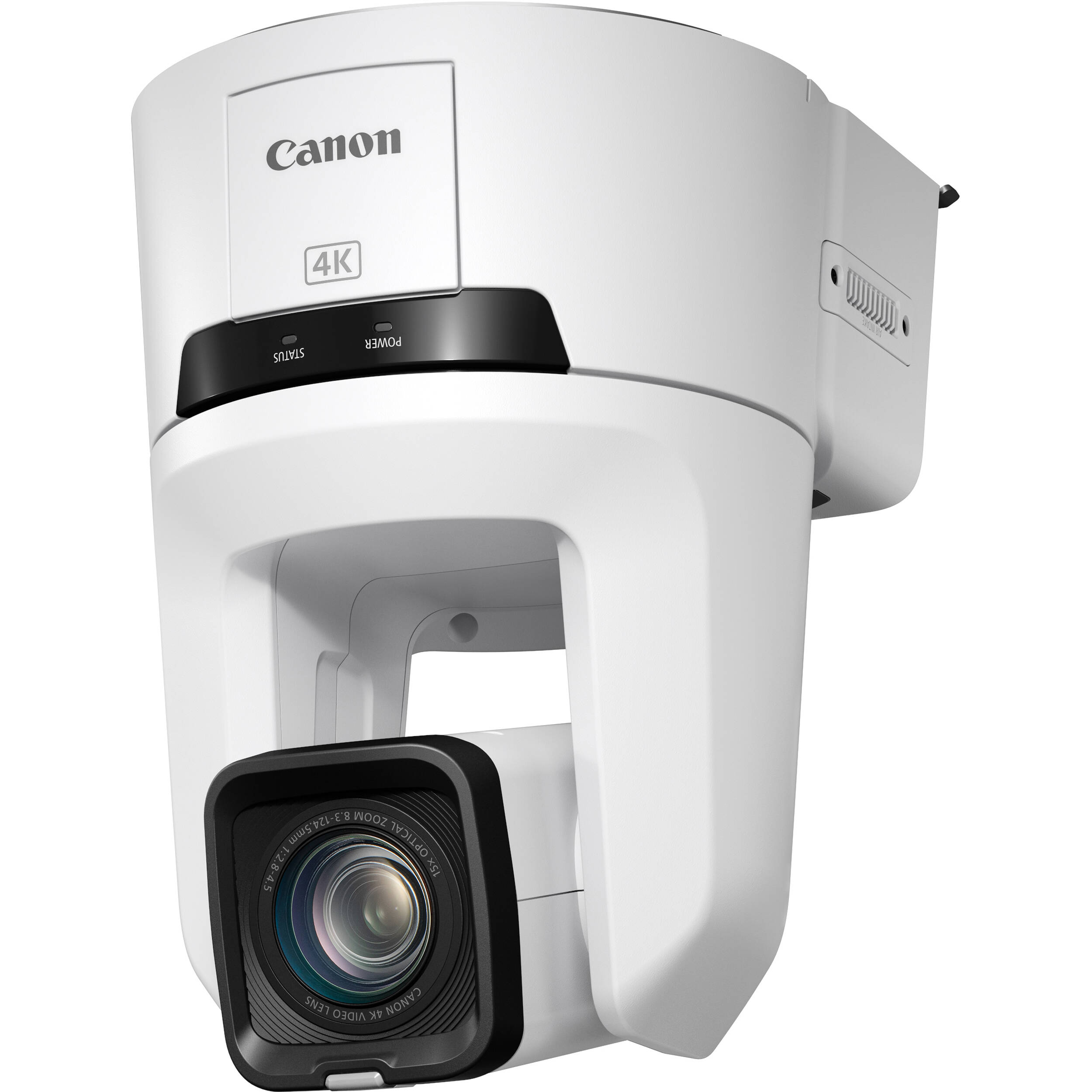 Canon CR-N500 4K PTZ Camera: 1" sensor, 15x zoom, Dual Pixel AF, UHD 4K30 video, ND filters, multi-output, smooth pan/tilt, supports NDI and RTMP streaming.