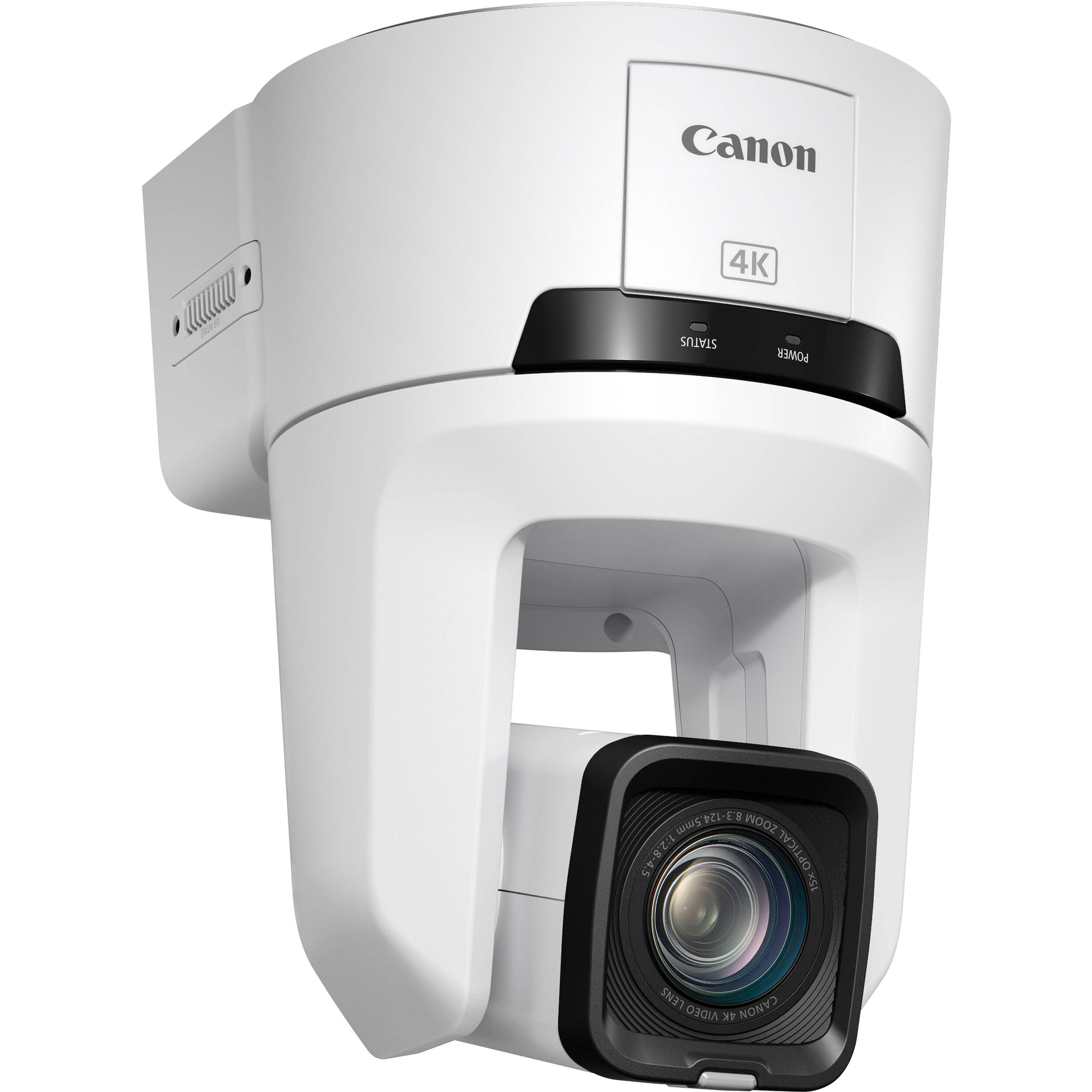 Canon CR-N500 4K PTZ Camera: 1" sensor, 15x zoom, Dual Pixel AF, UHD 4K30 video, ND filters, multi-output, smooth pan/tilt, supports NDI and RTMP streaming.