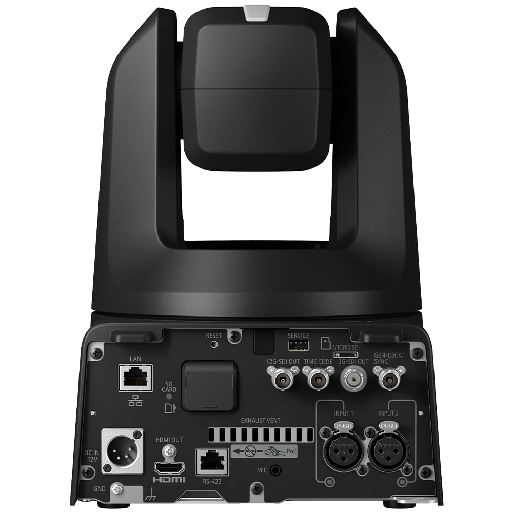 Canon CR-N700 4K PTZ Camera: 1" sensor, 15x optical zoom, 30x zoom in Full HD, Dual Pixel AF, UHD 4K60 video, built-in ND filters, HDR, smooth pan/tilt, multi-output, supports NDI and RTMP streaming.